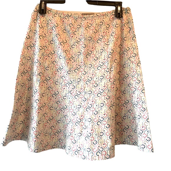 i.e. relaxed 100% Cotton Skirt in Retro Pattern; Nice, Heavy Material sz 12 P - Picture 1 of 14